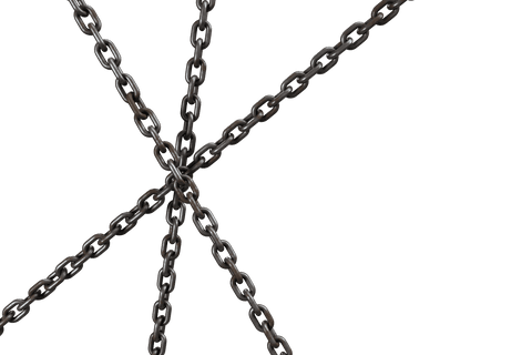 3d metallic chains intersecting on transparent background - Download Free Stock Videos Pikwizard.com