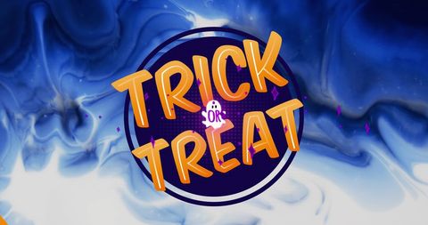 Vibrant Trick or Treat Design with Ghost and Smoky Background - Download Free Stock Images Pikwizard.com