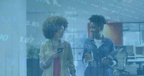 African American Women Teaming Up in High-Tech Finance Office