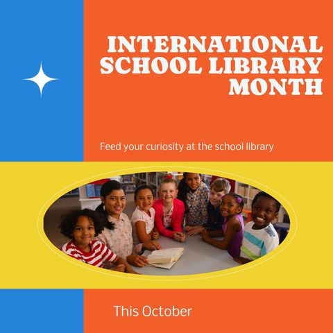 Celebrating International School Library Month with Enthusiastic Children - Download Free Stock Templates Pikwizard.com