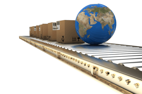 transparent concept of global distribution with conveyor belt - Download Free Stock Videos Pikwizard.com