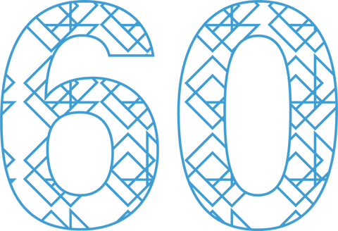 Blue Geometric Number 60 on Transparent Background for Celebrations - Download Free Stock Videos Pikwizard.com