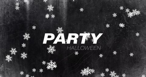 Halloween Party Digital Winter Theme with Snowflakes