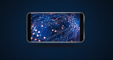 Smartphone Displaying Circuit Board for Global Data Connectivity - Download Free Stock Images Pikwizard.com