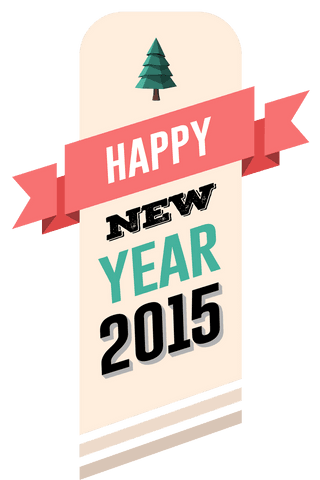 transparent 2015 new year greeting with modern banner elements - Download Free Stock Videos Pikwizard.com