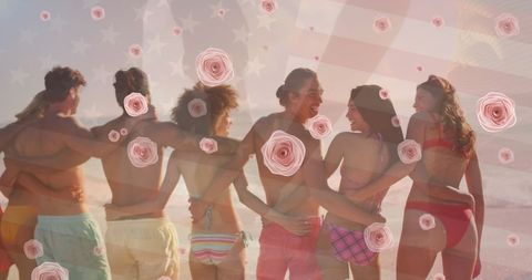 Diverse Group of Friends Enjoying Beach Vacation - Download Free Stock Images Pikwizard.com