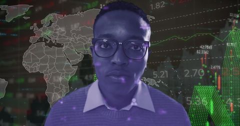 Young Analyst With Trading Data and Global Charts Overlay Concept - Download Free Stock Images Pikwizard.com
