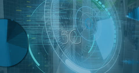 5G Networking Abstract Futuristic Technology Background