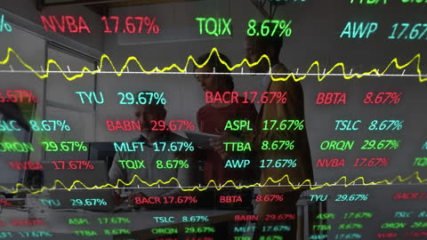 Business Team Analyzing Financial Market Data Arrays Dissection