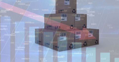 Global Shipping Trends: Analyzing Declining Market with Cardboard Boxes - Download Free Stock Images Pikwizard.com