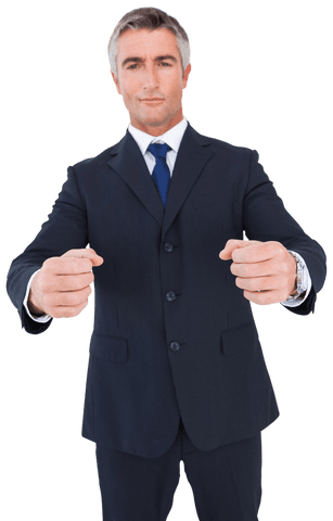 senior businessman holding gesture on transparent background - Download Free Stock Videos Pikwizard.com