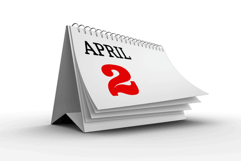 transparent calendar with april 2 card for passing time - Download Free Stock Videos Pikwizard.com