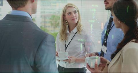 Diverse Business Professionals Analyzing Financial Data