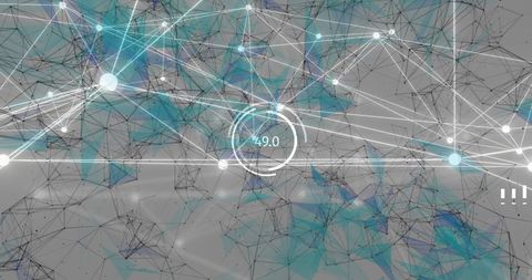 Dynamic Digital Network of Connections with Data Overlay - Download Free Stock Images Pikwizard.com