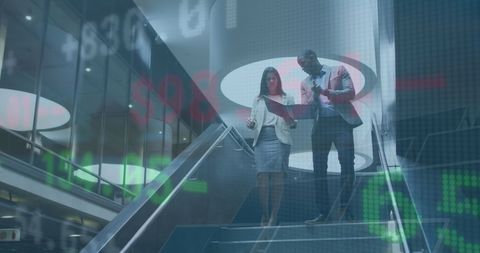 Stock market teamwork discussion concept