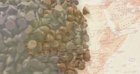 Chocolate Crisps Overlaid on African Map - Download Free Stock Images Pikwizard.com