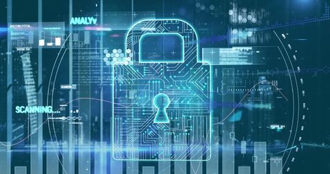 Digital Lock Symbolizing Advanced Cybersecurity and Data Protection - Download Free Stock Images Pikwizard.com