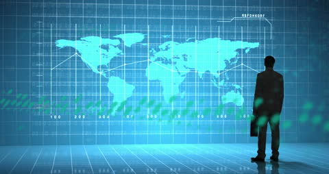 Global Business Technology and Data Analytics Concept