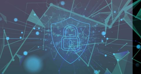 Futuristic Cybersecurity Network with Digital Padlock - Download Free Stock Images Pikwizard.com