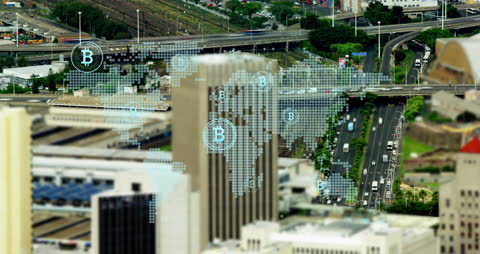 Digital Transportation Network Over Modern Cityscape