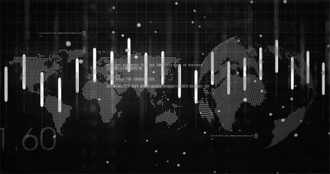 Abstract World Data Visualization with Futuristic Elements