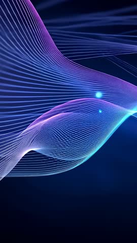 Undulating Neon Mesh Wave Vertical Video Looping for Futuristic Tech Backgrounds