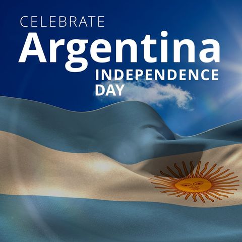 Argentina Independence Day Celebration with Flag and Sunlight - Download Free Stock Templates Pikwizard.com