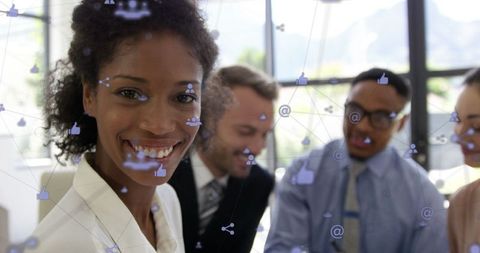 Diverse Business Team Exploring Digital Connections