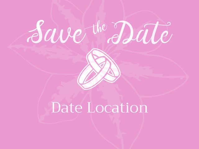 Elegant Save the Date with Rings for Wedding Invitations - Download Free Stock Templates Pikwizard.com