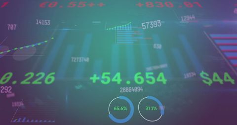 Abstract Visualization of Stock Market Data on Digital Display - Download Free Stock Images Pikwizard.com