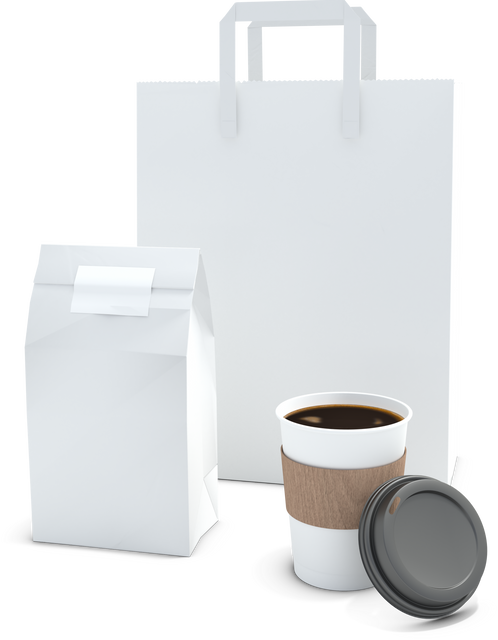 Transparent Goose Flew Logo Mockup for Paper Bags and Coffee Cups Packaging - Download Free Stock Videos Pikwizard.com