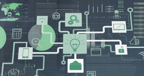 Complex Network of Digital Data Interfaces - Download Free Stock Images Pikwizard.com