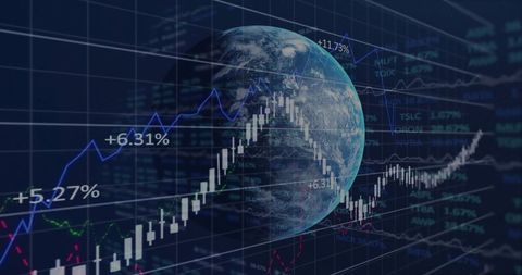 Global Financial Analytics with Earth and Stock Market Data - Download Free Stock Images Pikwizard.com