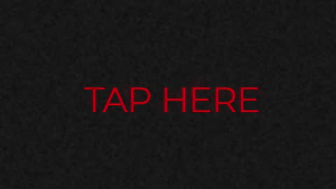 Animated Neon Red Tap Here Text on Black Background