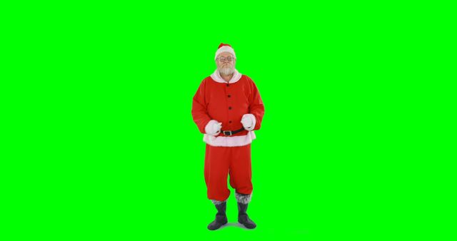 Santa Claus standing on green chroma key - Download Free Stock Images Pikwizard.com