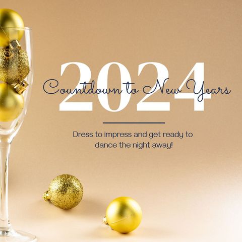 festive 2024 new year countdown celebration design - Download Free Stock Templates Pikwizard.com