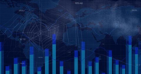 Global Financial Data Analytics Concept with Blue Graphs - Download Free Stock Images Pikwizard.com