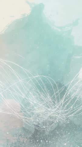 Vertical aqua motion shifting with weaving light trails and drifting particle flow