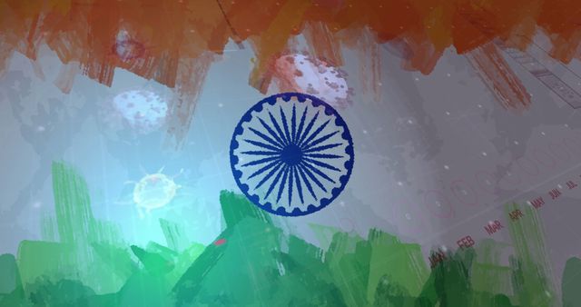 Abstract Covid-19 and Indian Flag Representation - Download Free Stock Images Pikwizard.com