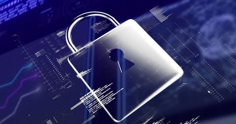 Digital Security Lock with Holographic Data Interface - Download Free Stock Images Pikwizard.com