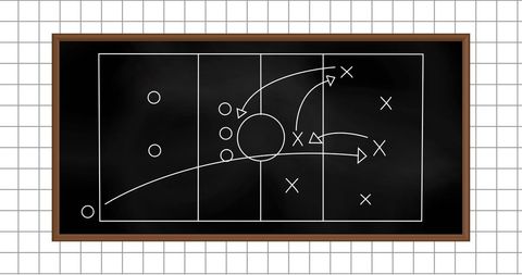 Chalkboard Tactics Illustrating Strategic Game Plan - Download Free Stock Images Pikwizard.com