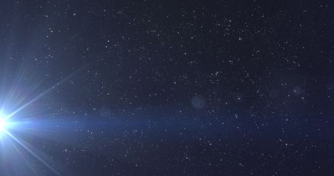 Glowing Blue Star in Starry Night Sky - Download Free Stock Images Pikwizard.com