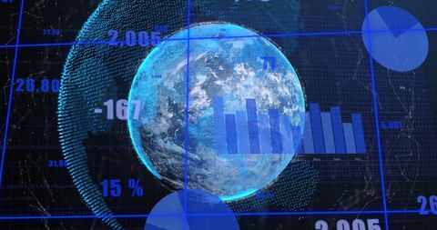 Global Networking and Data Processing Technology Visualization - Download Free Stock Images Pikwizard.com
