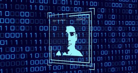 Digital Identity Security with Binary Code Overlay - Download Free Stock Images Pikwizard.com