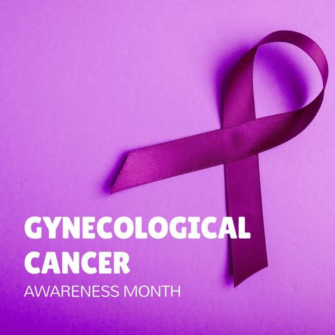 Gynecological Cancer Awareness Purple Ribbon Poster - Download Free Stock Templates Pikwizard.com