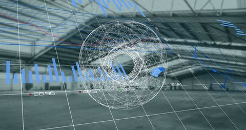 Futuristic Financial Analysis in Industrial Setting - Download Free Stock Images Pikwizard.com