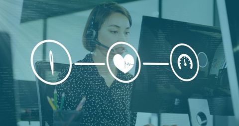 Customer support agent with digital interface technology