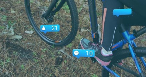 Cyclist adventure engagement: forest trail and social media integration