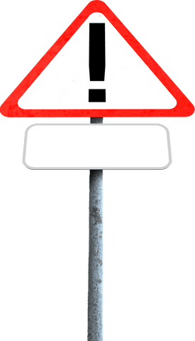 transparent warning sign with exclamation and blank placard - Download Free Stock Videos Pikwizard.com