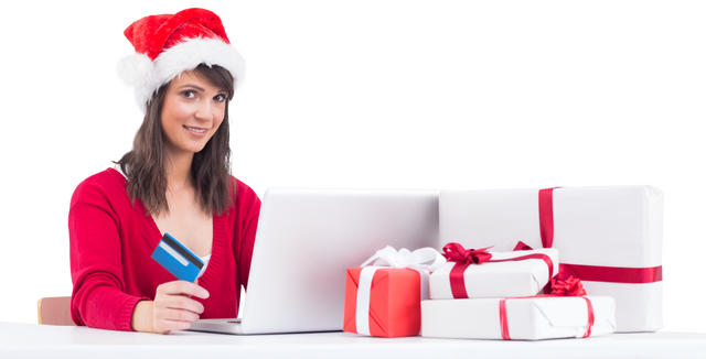 Transparent Background Holiday Online Shopping Payments Woman - Download Free Stock Videos Pikwizard.com